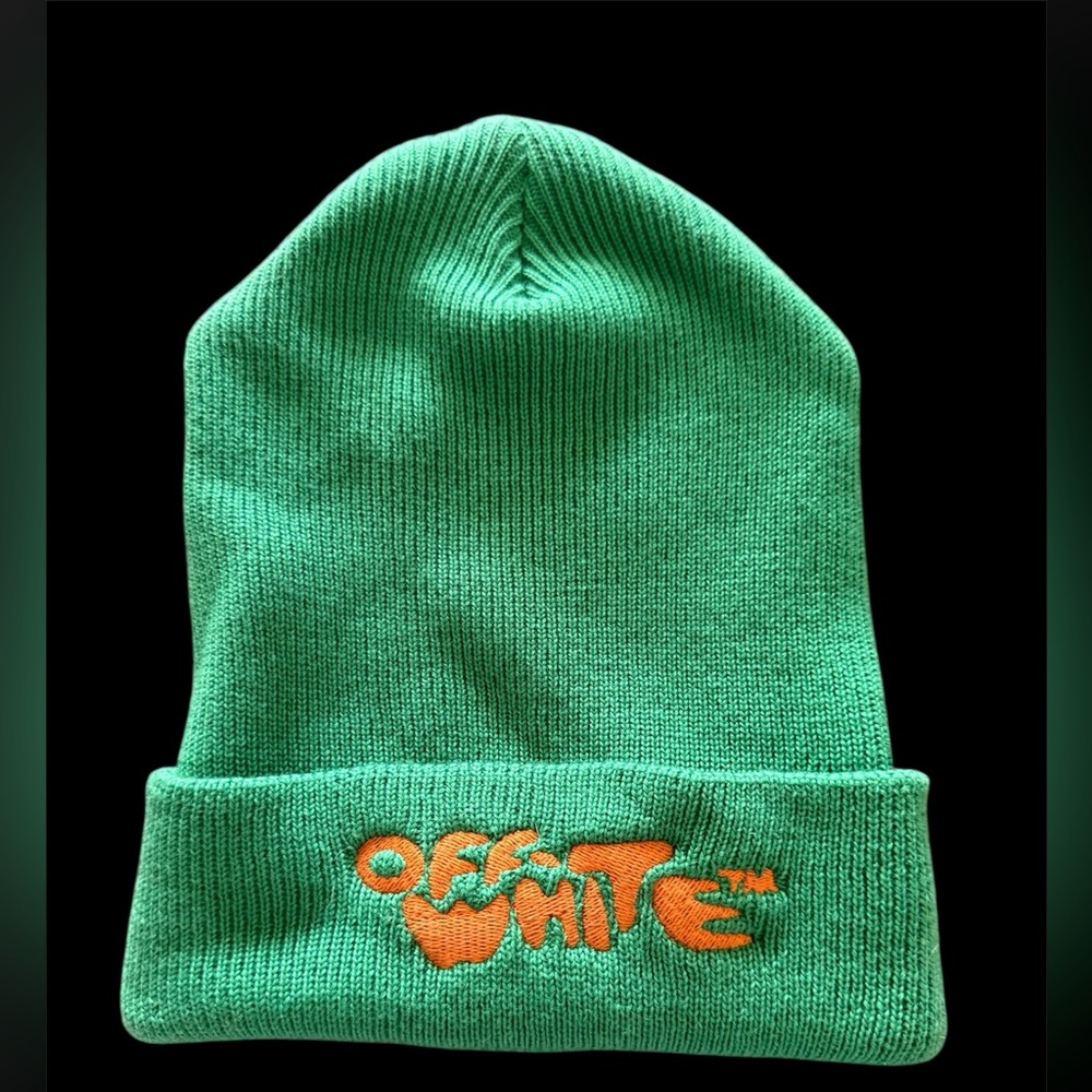 Off-White Wool Knit Beanie